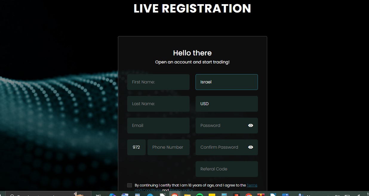 Hawkensley Registration Page